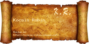 Kocsis Robin névjegykártya
