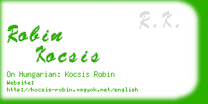 robin kocsis business card